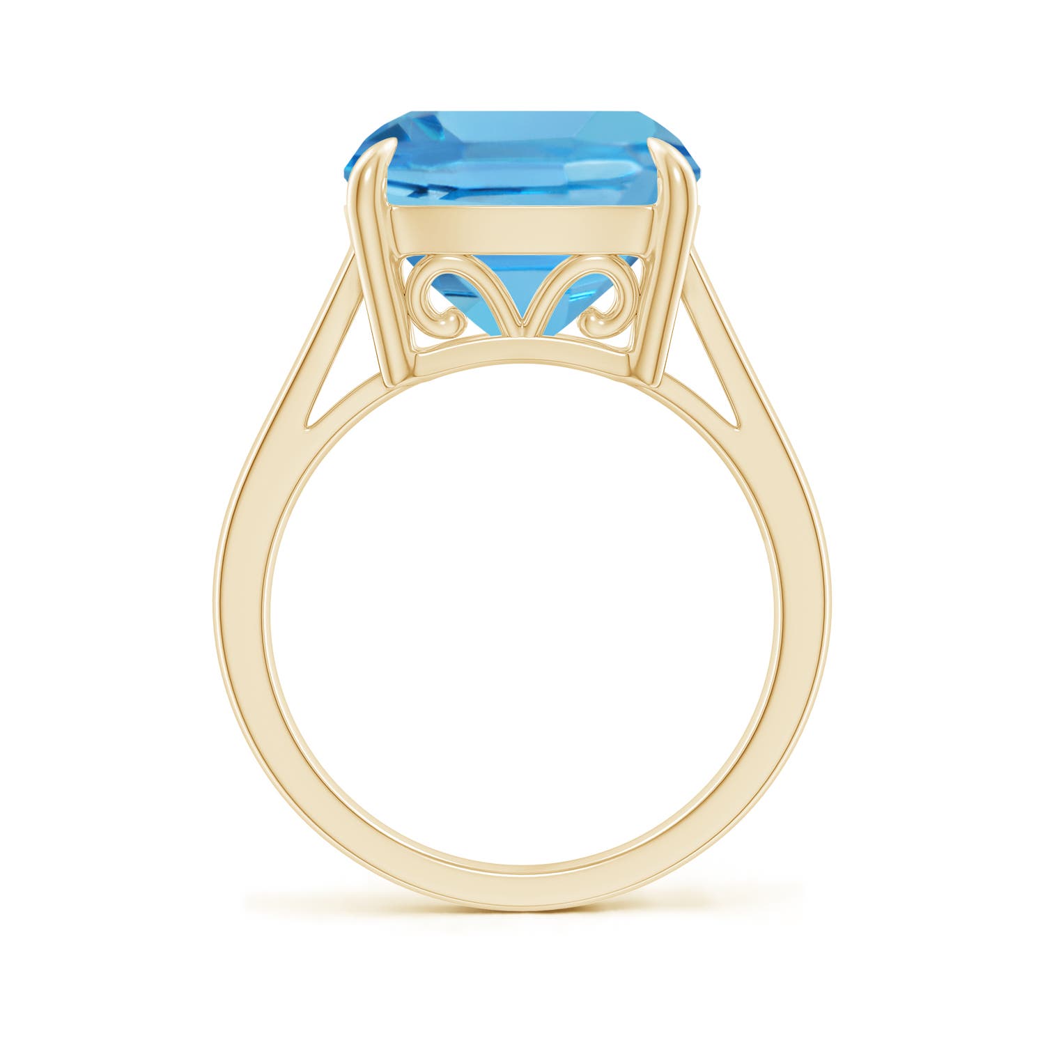 AA - Swiss Blue Topaz / 8 CT / 14 KT Yellow Gold