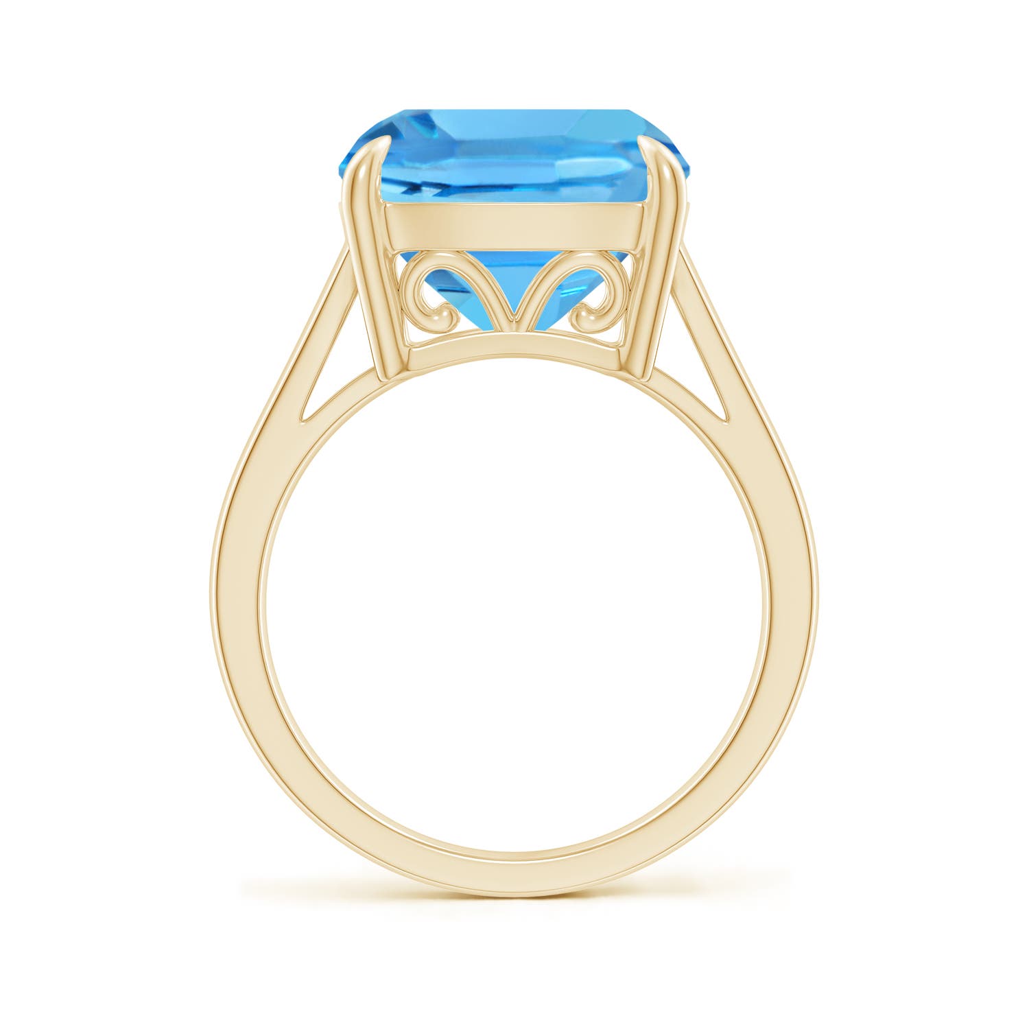 AAA - Swiss Blue Topaz / 8 CT / 14 KT Yellow Gold