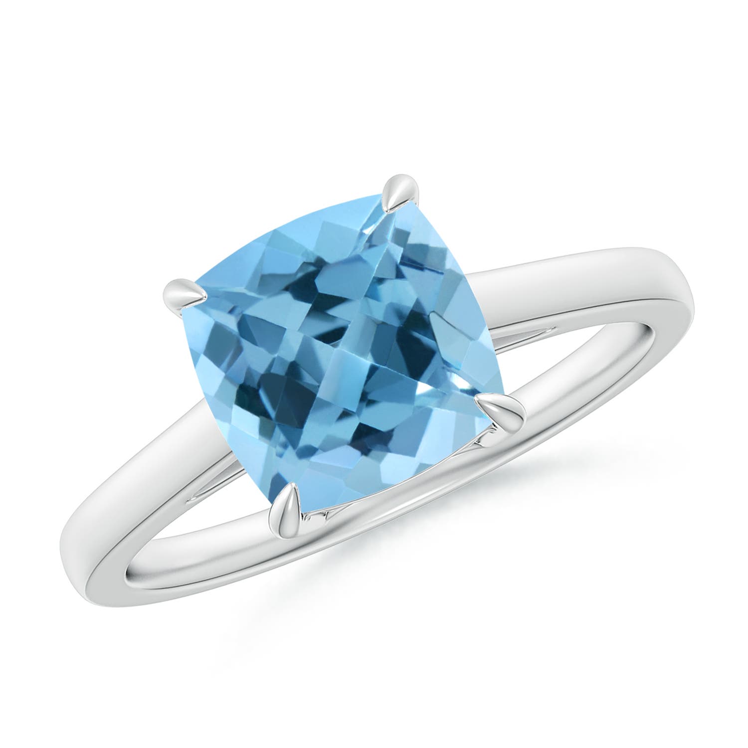 A - Swiss Blue Topaz / 2.5 CT / 14 KT White Gold