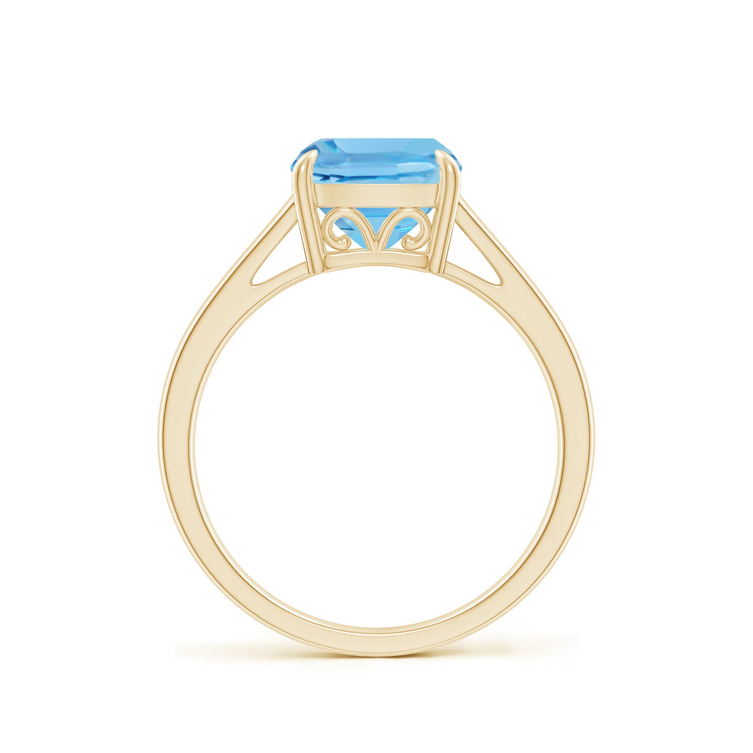 A - Swiss Blue Topaz / 2.5 CT / 14 KT Yellow Gold