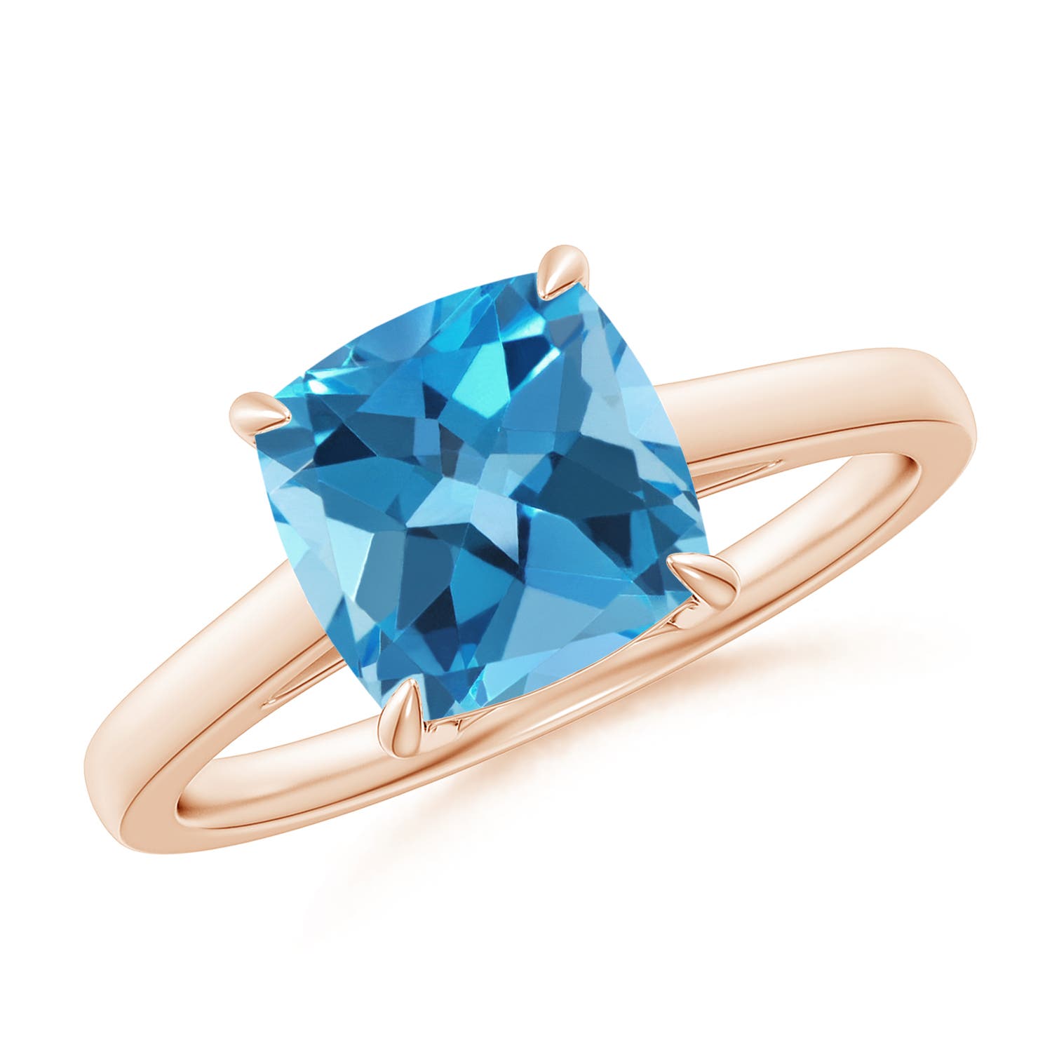 AA - Swiss Blue Topaz / 2.5 CT / 14 KT Rose Gold