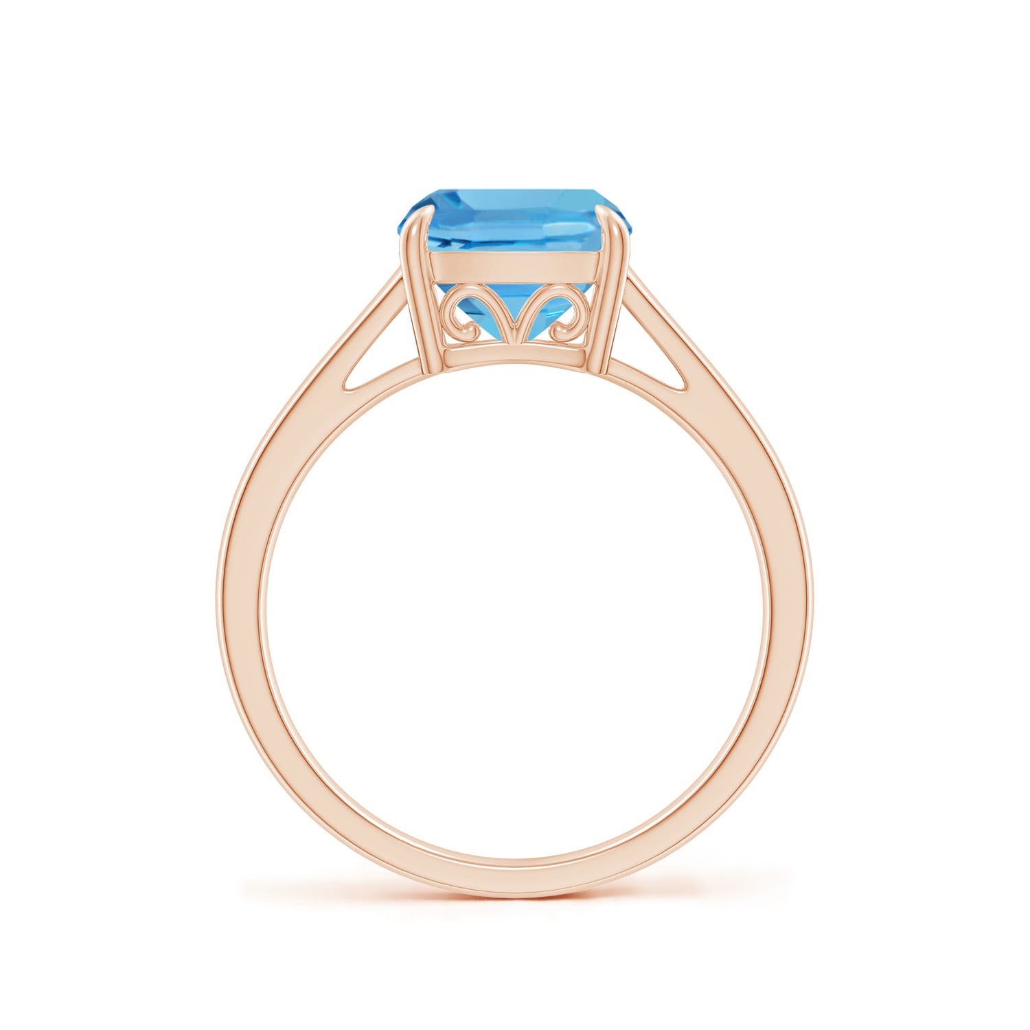 AA - Swiss Blue Topaz / 2.5 CT / 14 KT Rose Gold