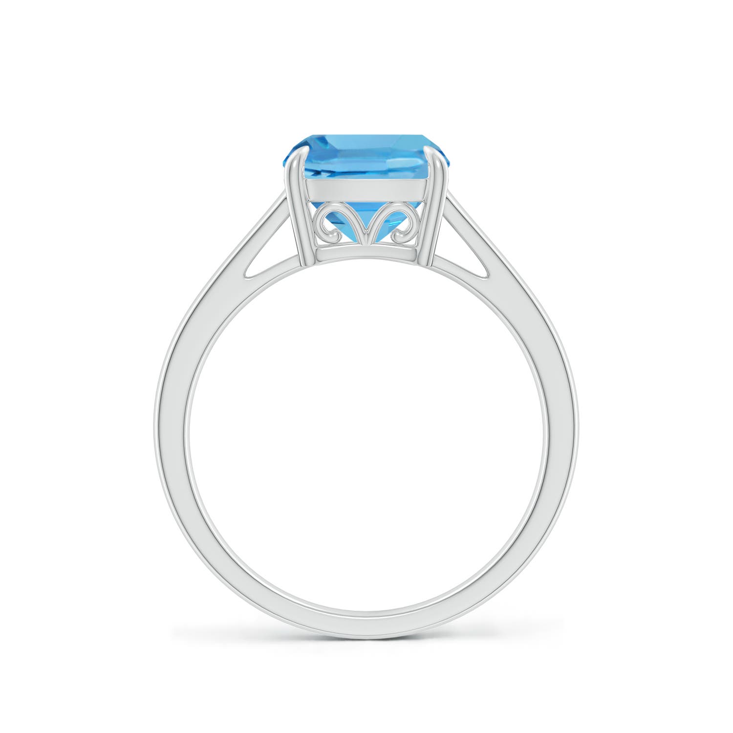 AA - Swiss Blue Topaz / 2.5 CT / 14 KT White Gold