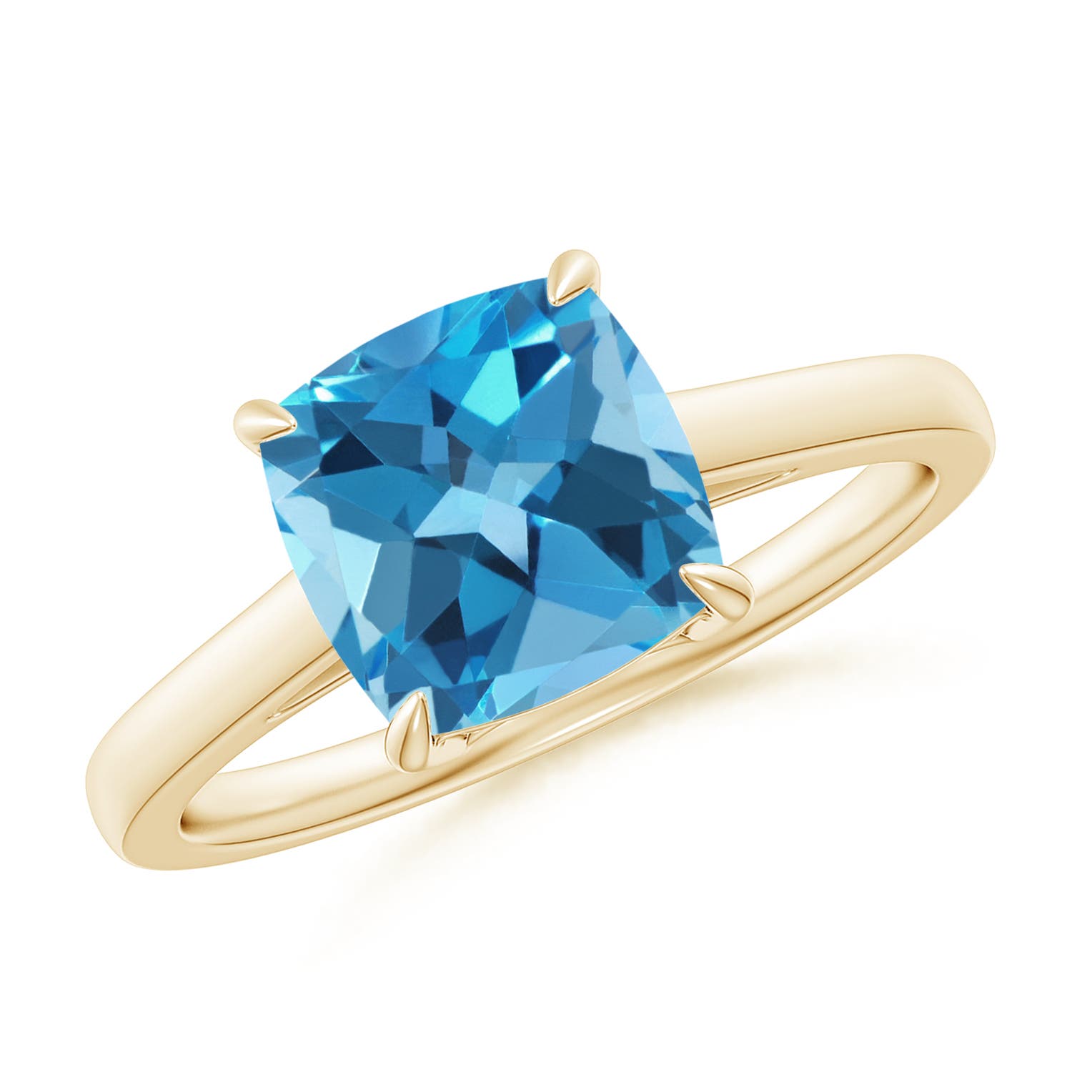 AA - Swiss Blue Topaz / 2.5 CT / 14 KT Yellow Gold