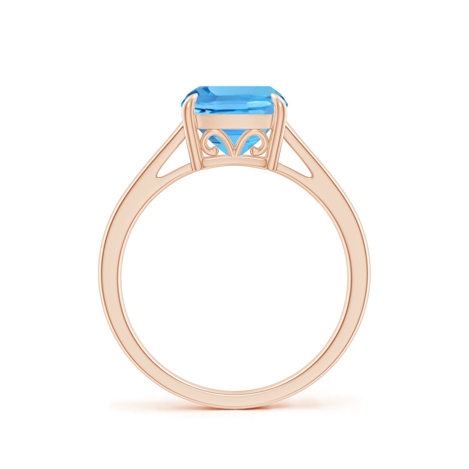 AAA - Swiss Blue Topaz / 2.5 CT / 14 KT Rose Gold