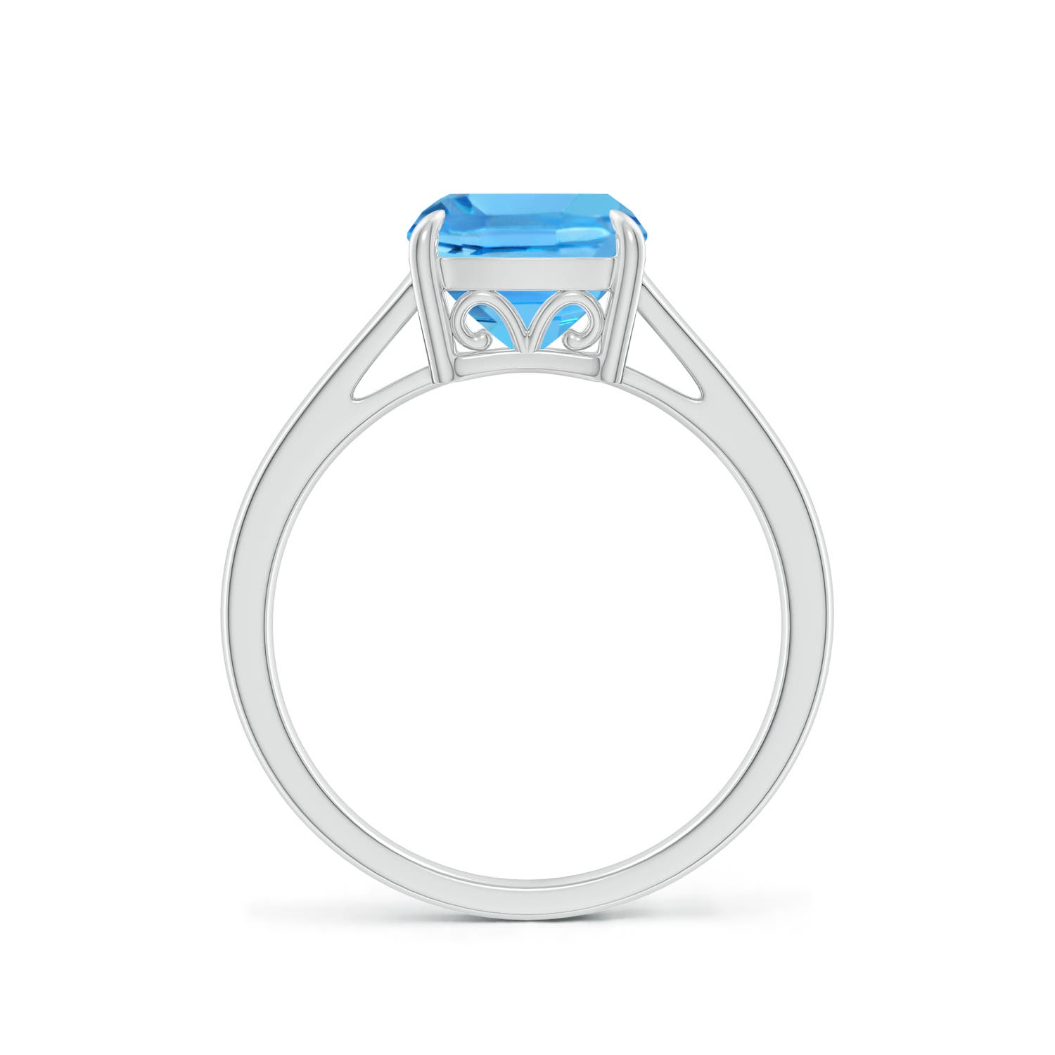 AAA - Swiss Blue Topaz / 2.5 CT / 14 KT White Gold