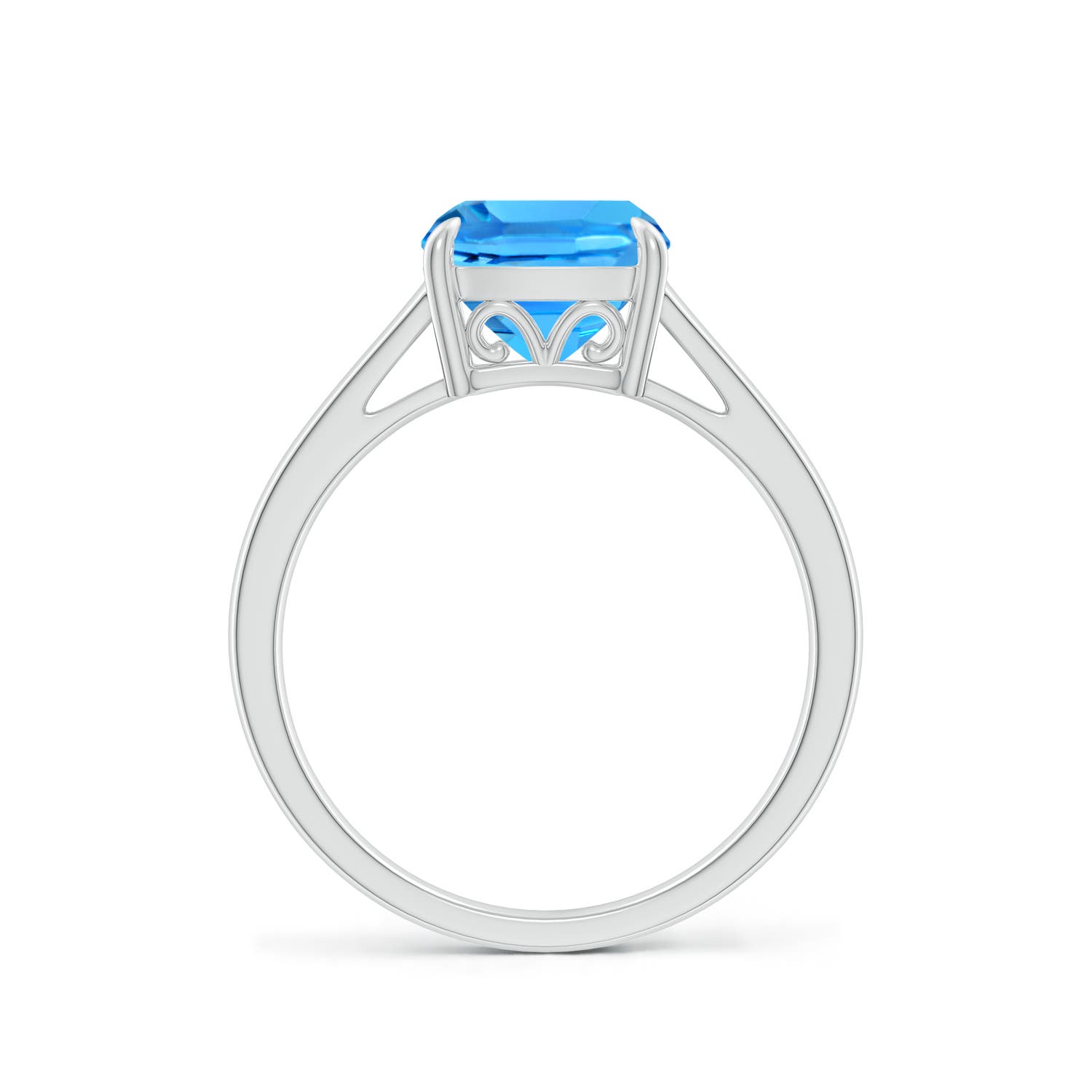 AAAA - Swiss Blue Topaz / 2.5 CT / 14 KT White Gold