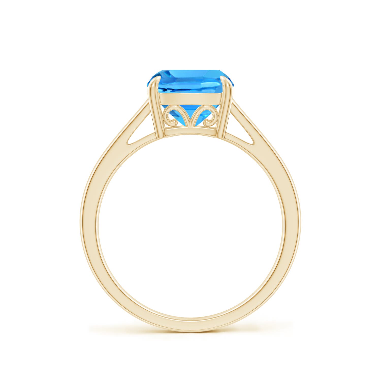 AAAA - Swiss Blue Topaz / 2.5 CT / 14 KT Yellow Gold