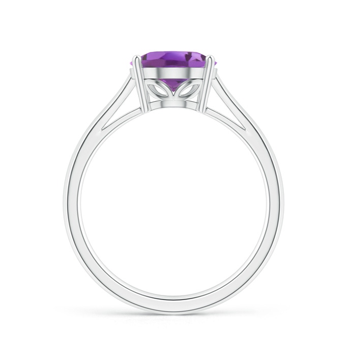 10x8mm A Oval Solitaire Amethyst Cocktail Ring in White Gold product image