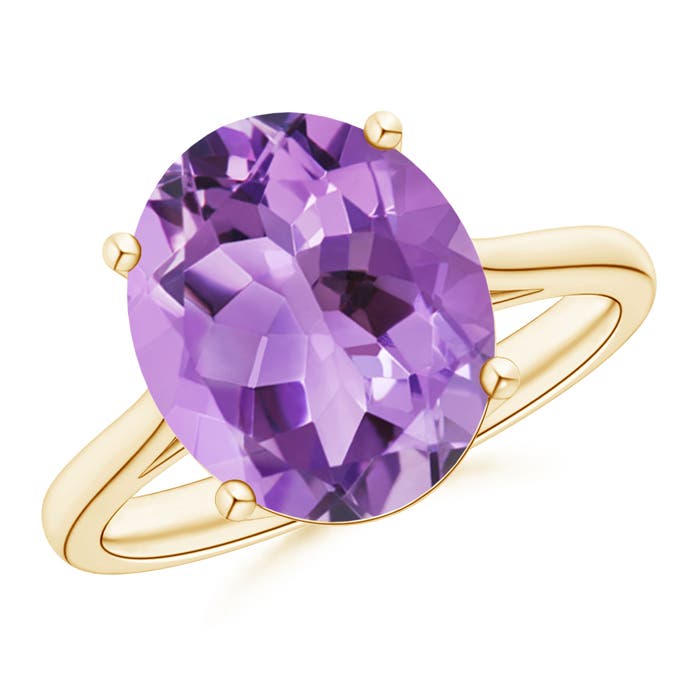 A- Amethyst / 4.3 CT / 14 KT Yellow Gold