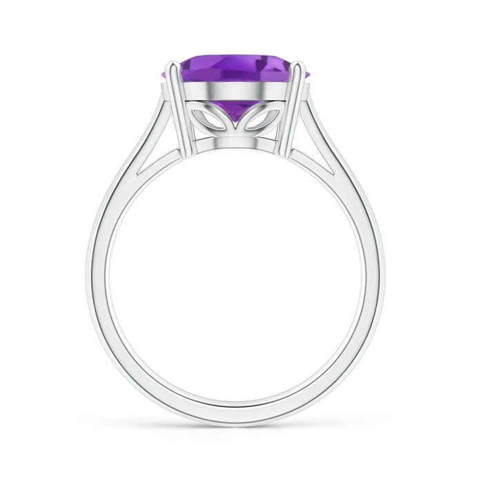 12x10mm AA Oval Solitaire Amethyst Cocktail Ring in P950 Platinum product image