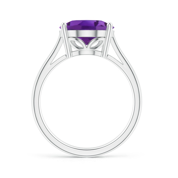 12x10mm AAA Oval Solitaire Amethyst Cocktail Ring in P950 Platinum product image