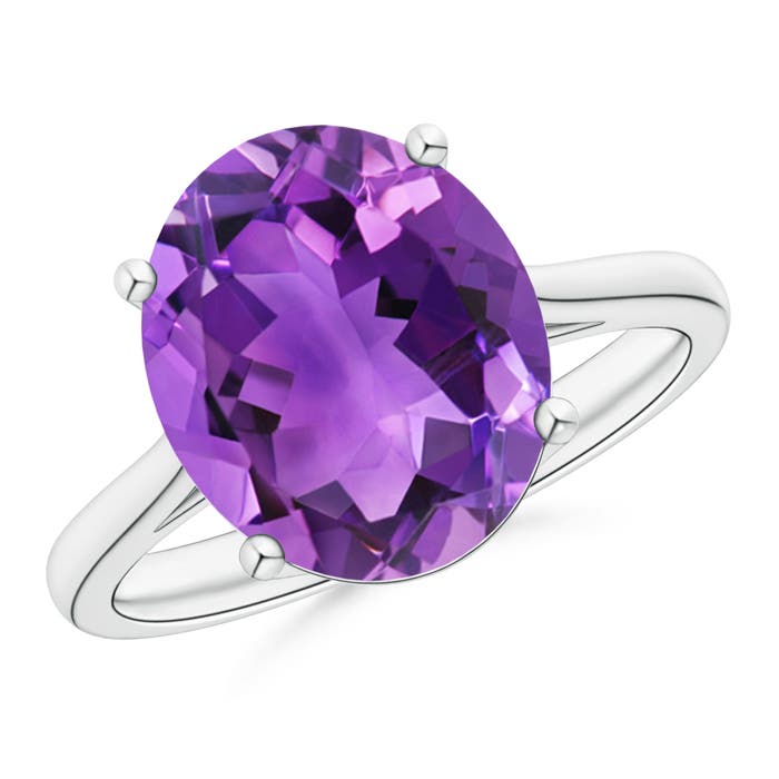 AAA- Amethyst / 4.3 CT / 14 KT White Gold