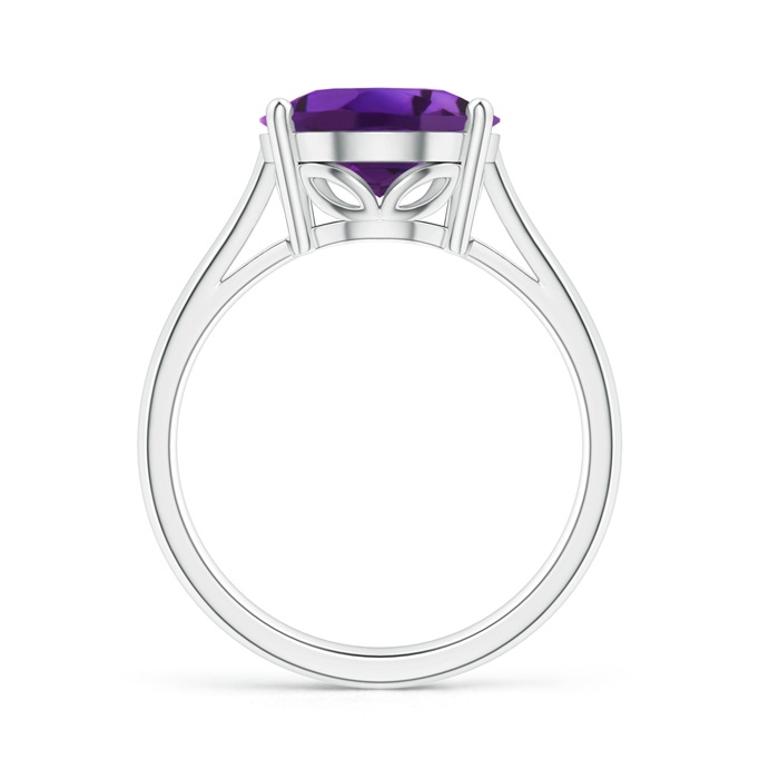 12x10mm AAAA Oval Solitaire Amethyst Cocktail Ring in P950 Platinum product image