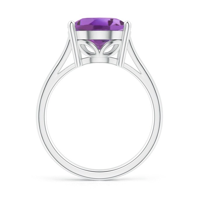 14x10mm A Oval Solitaire Amethyst Cocktail Ring in White Gold product image