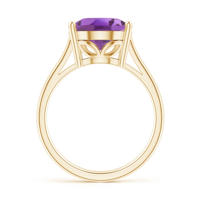 14x10mm A Oval Solitaire Amethyst Cocktail Ring in Yellow Gold product image