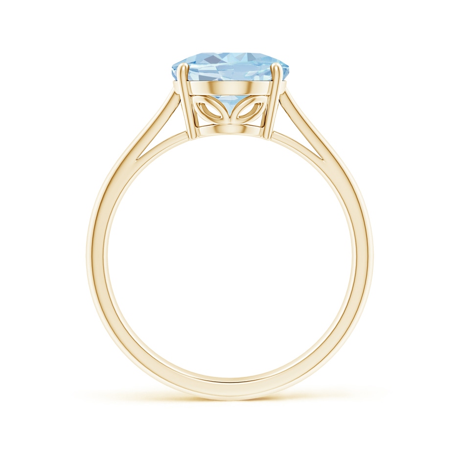 10x8mm A Oval Solitaire Aquamarine Engagement Ring in Yellow Gold side 199