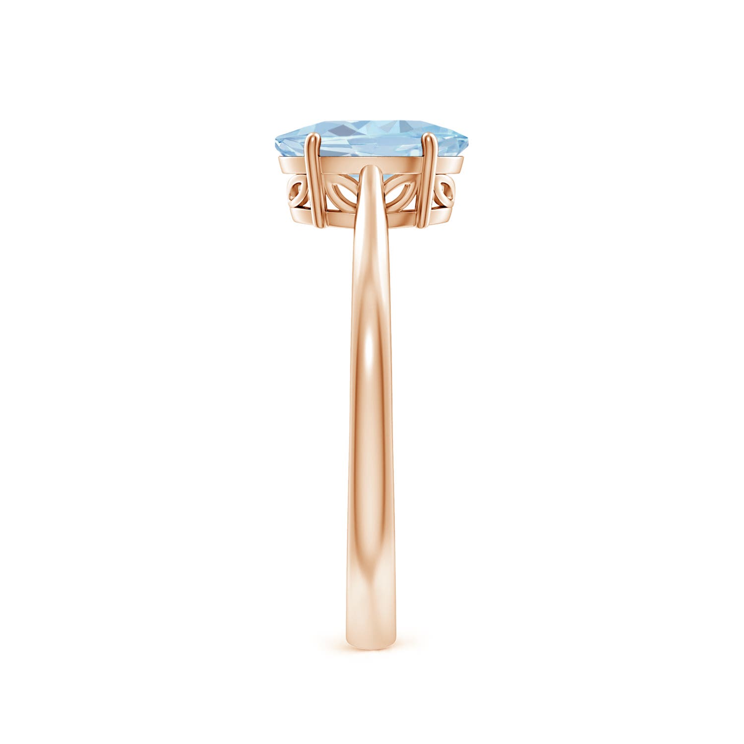 A - Aquamarine / 1 CT / 14 KT Rose Gold