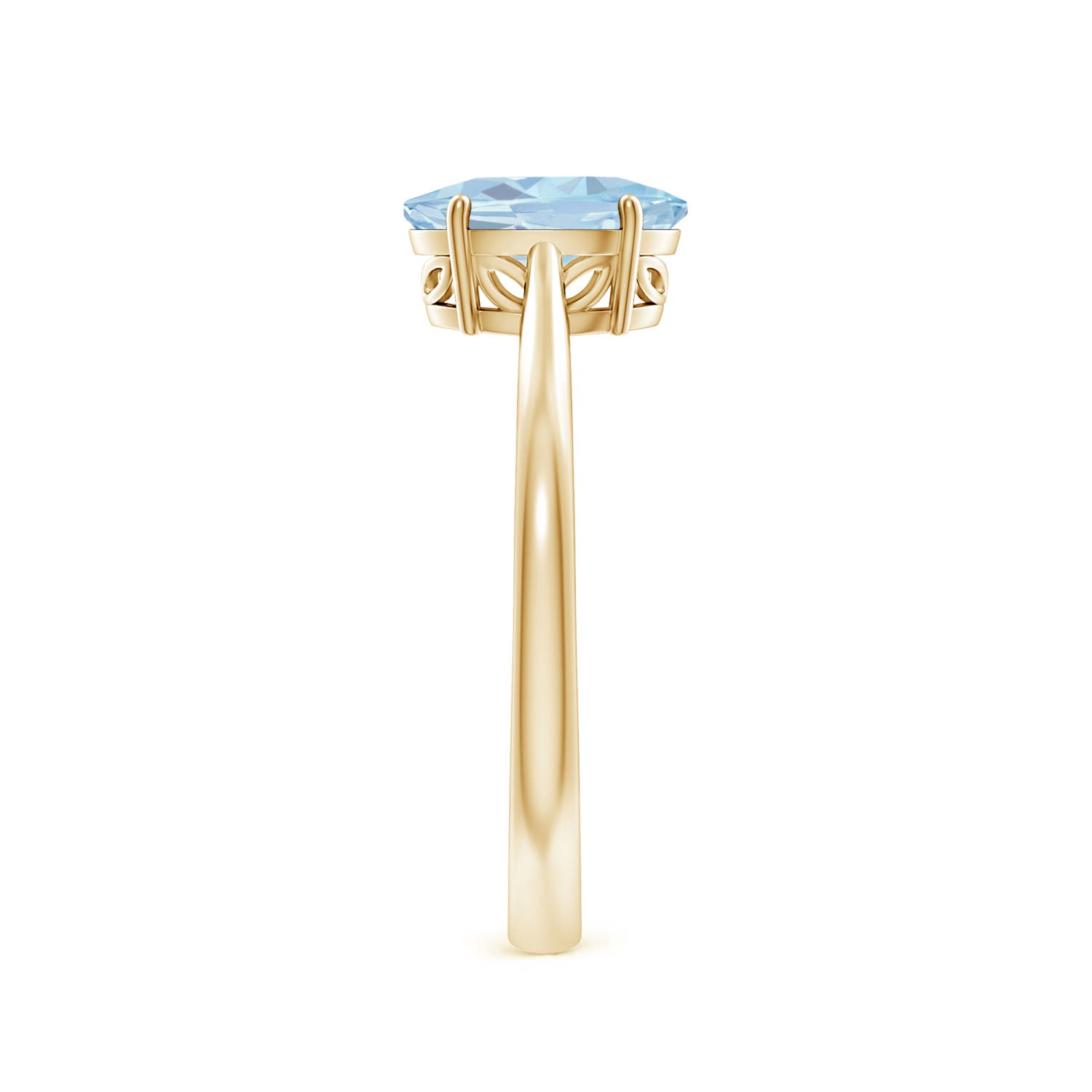 A - Aquamarine / 1 CT / 14 KT Yellow Gold