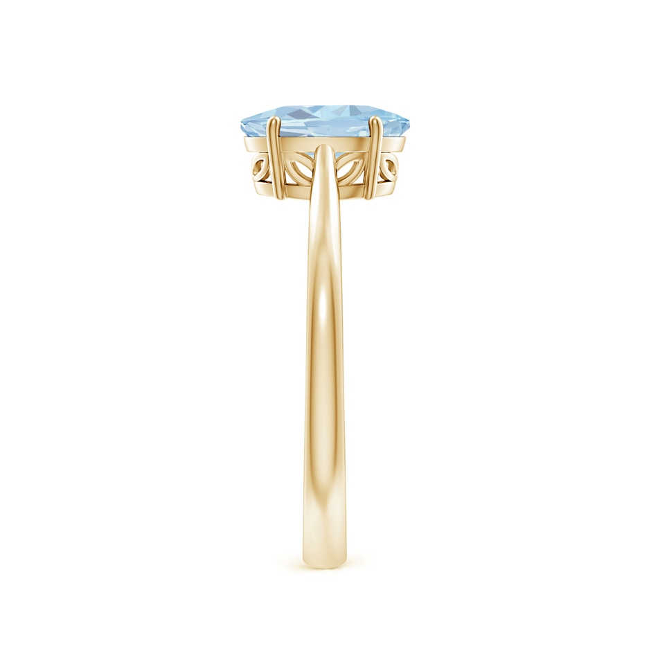 8x6mm A Oval Solitaire Aquamarine Engagement Ring in Yellow Gold side 299