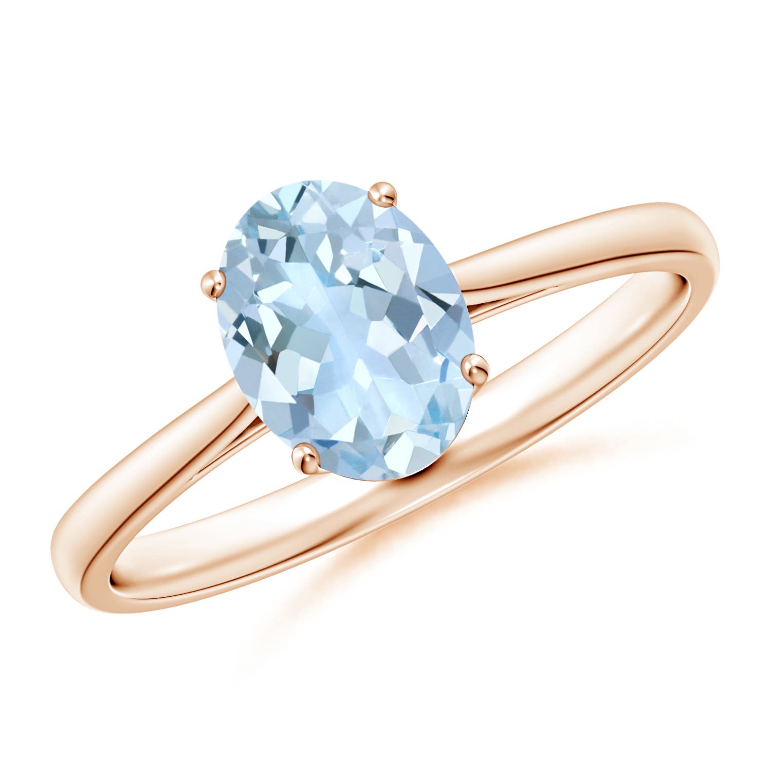 AA - Aquamarine / 1 CT / 14 KT Rose Gold