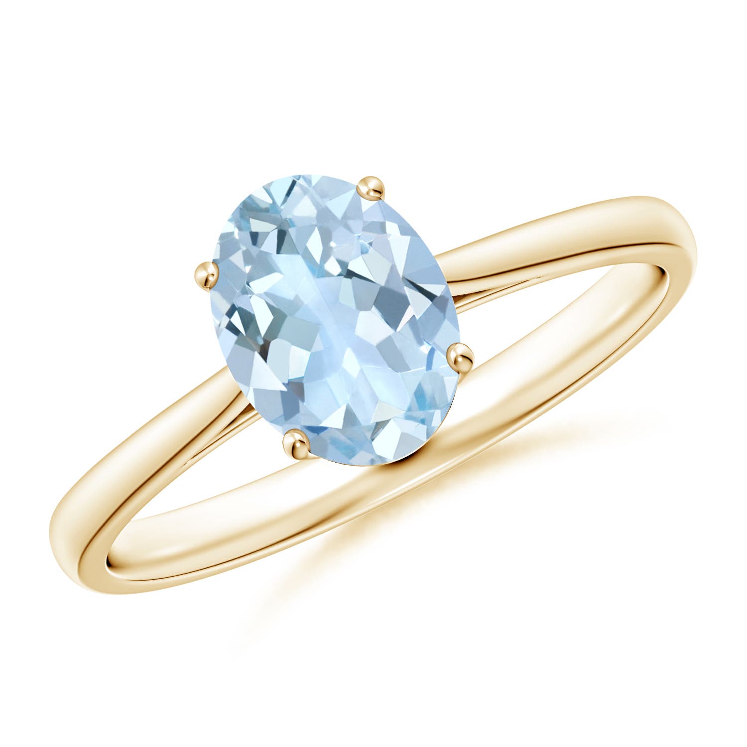 AA - Aquamarine / 1 CT / 14 KT Yellow Gold