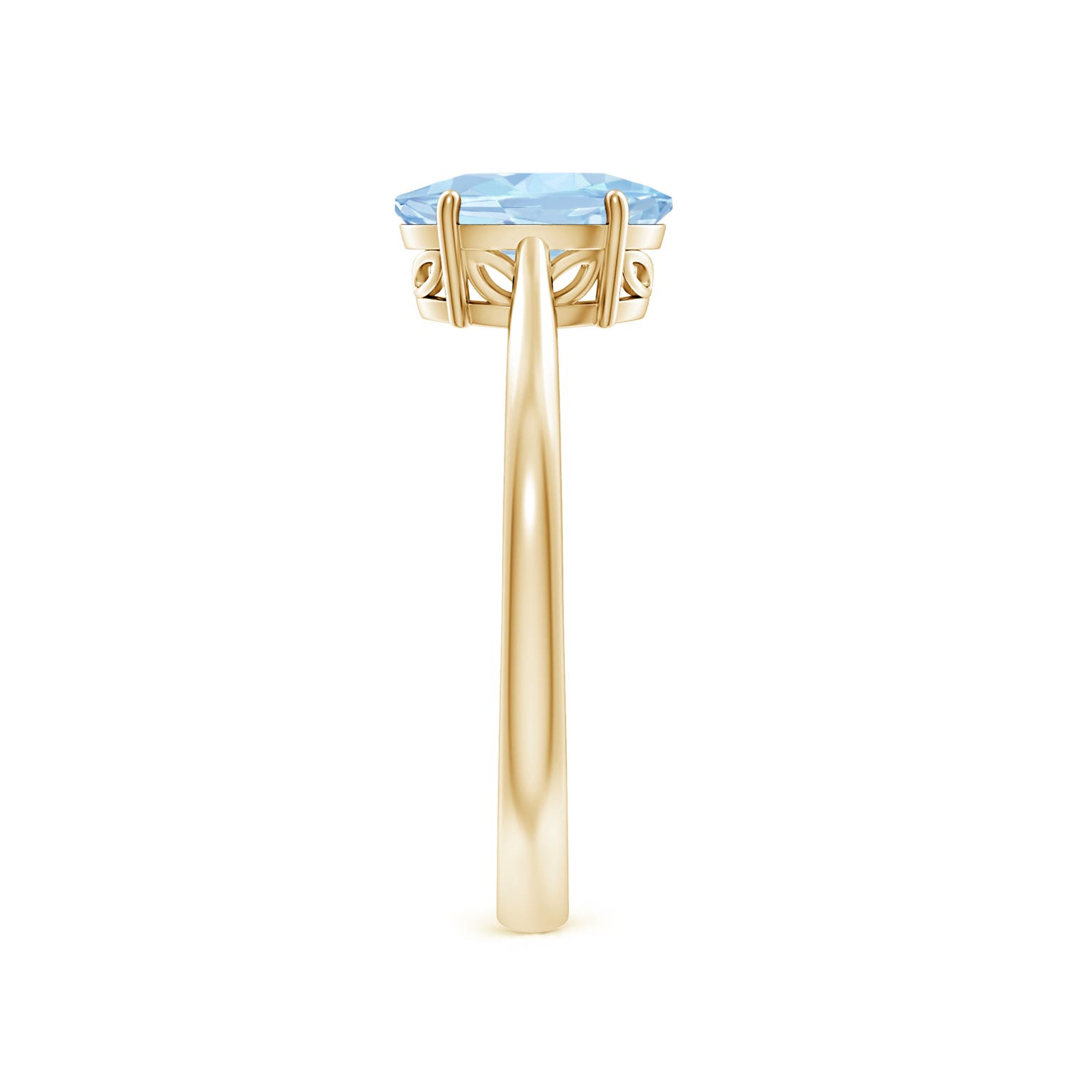 AA - Aquamarine / 1 CT / 14 KT Yellow Gold