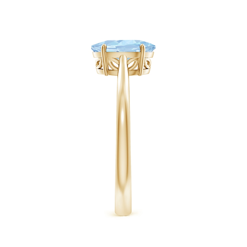 8x6mm AA Oval Solitaire Aquamarine Engagement Ring in Yellow Gold side 299