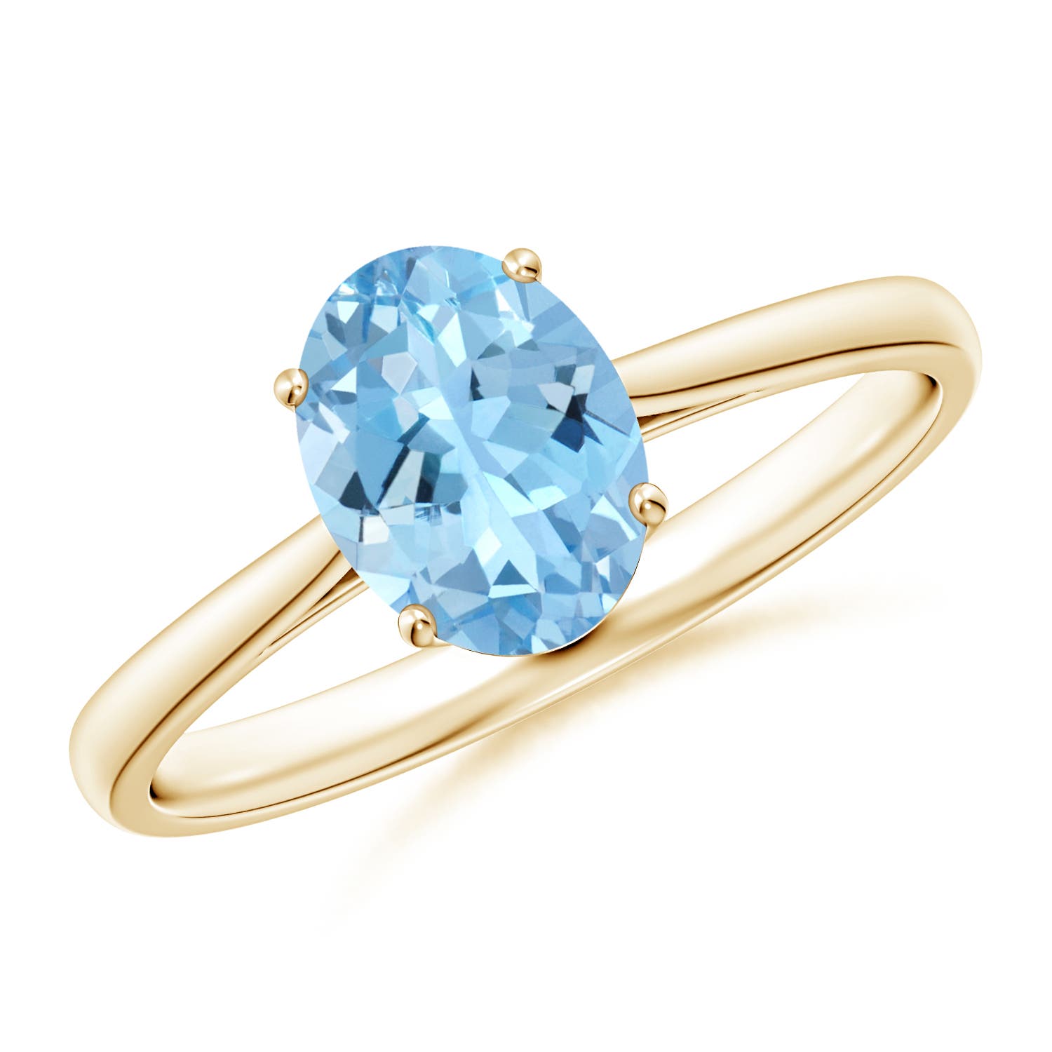 AAAA - Aquamarine / 1 CT / 14 KT Yellow Gold