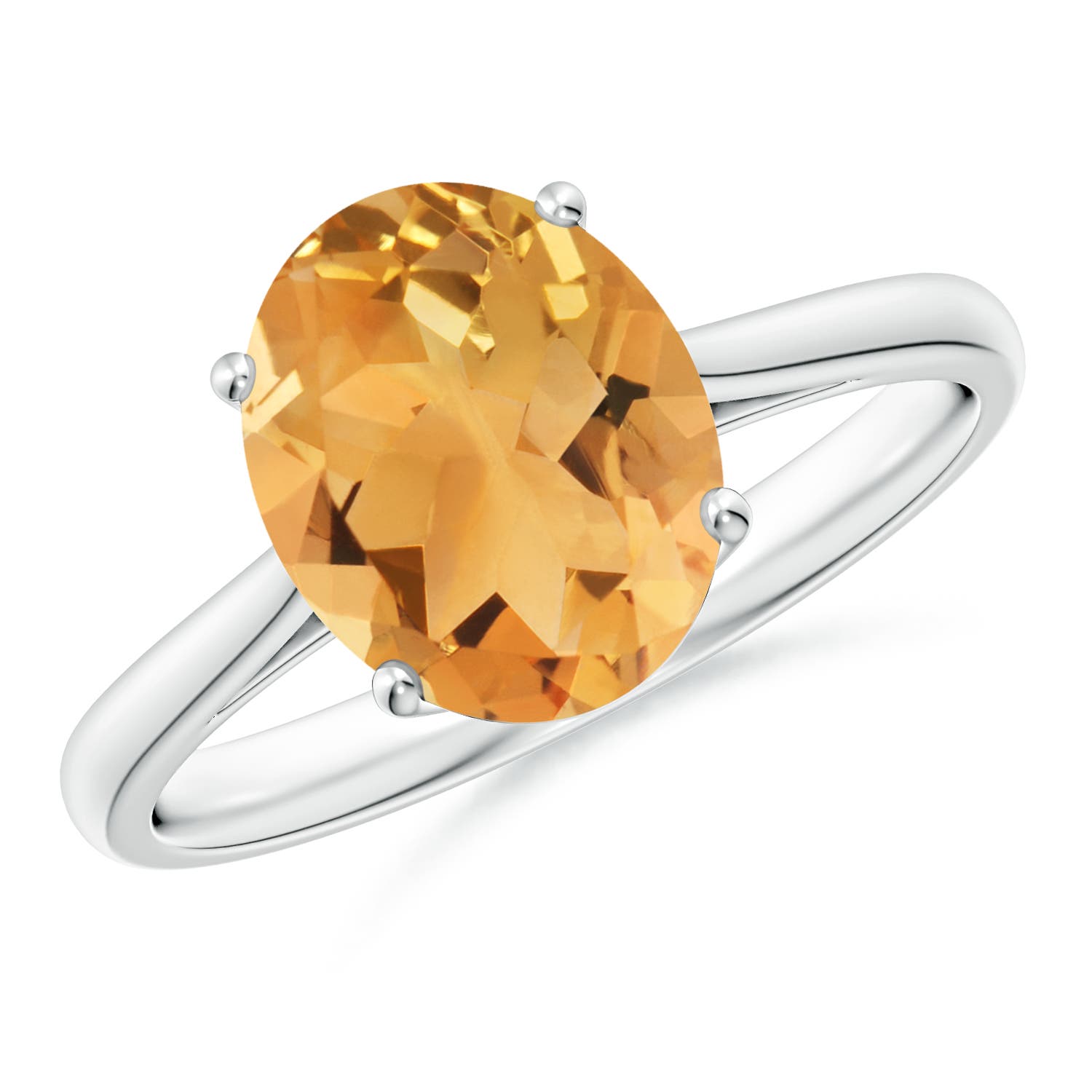 A - Citrine / 2.5 CT / 14 KT White Gold