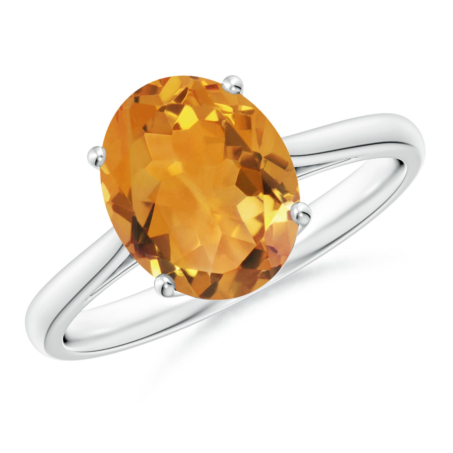 AA - Citrine / 2.5 CT / 14 KT White Gold