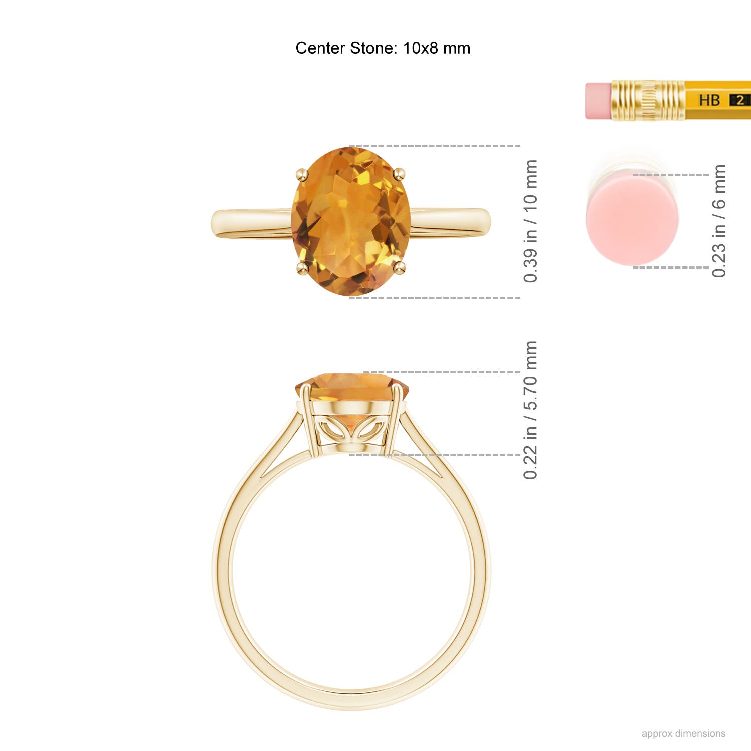 AA - Citrine / 2.5 CT / 14 KT Yellow Gold