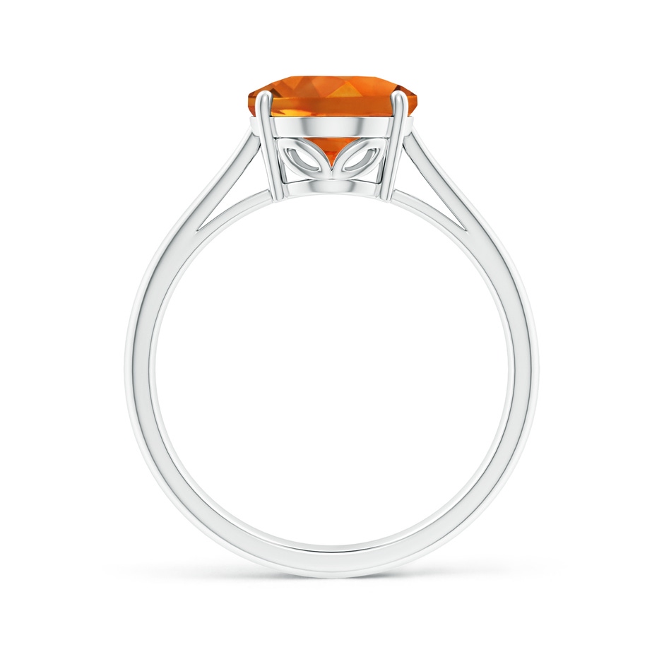 10x8mm AAAA Oval Solitaire Citrine Cocktail Ring in P950 Platinum side 199