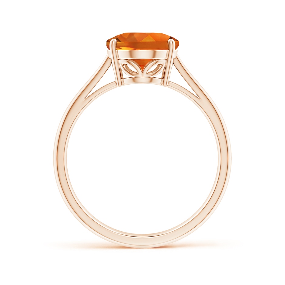 10x8mm AAAA Oval Solitaire Citrine Cocktail Ring in Rose Gold side 199