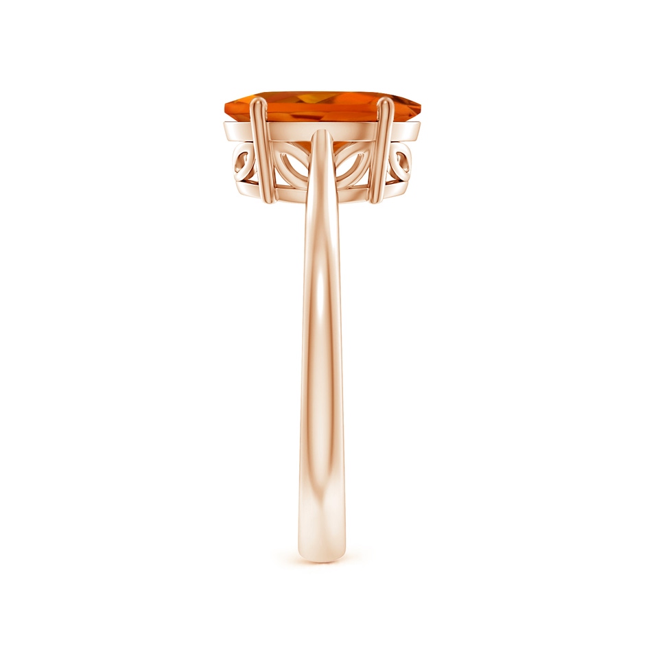 10x8mm AAAA Oval Solitaire Citrine Cocktail Ring in Rose Gold side 299