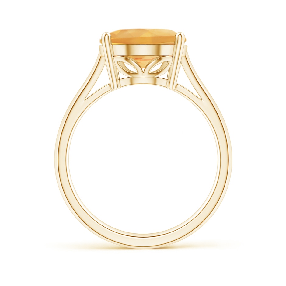 12x10mm A Oval Solitaire Citrine Cocktail Ring in Yellow Gold side 199