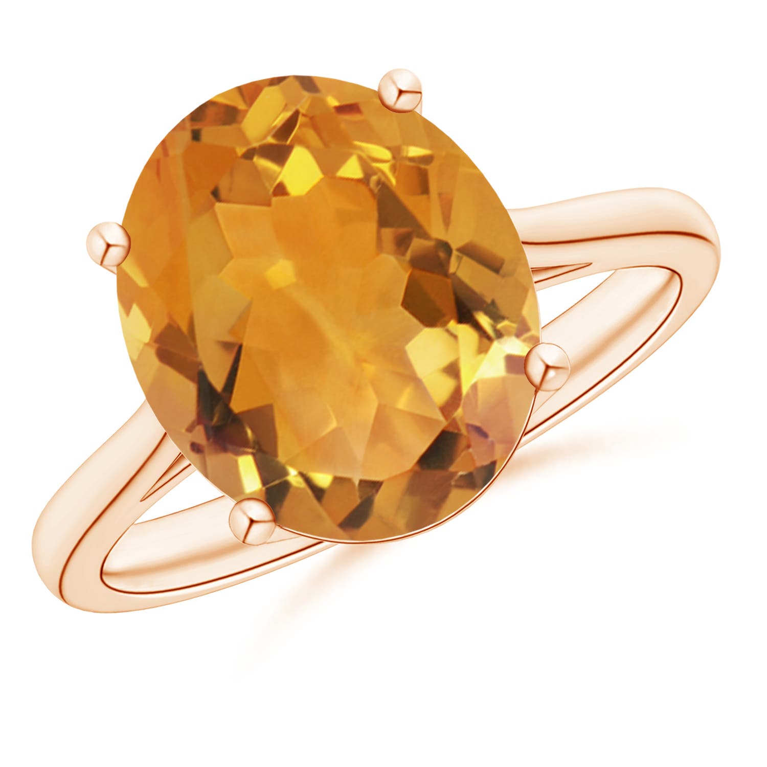 AA - Citrine / 4.1 CT / 14 KT Rose Gold