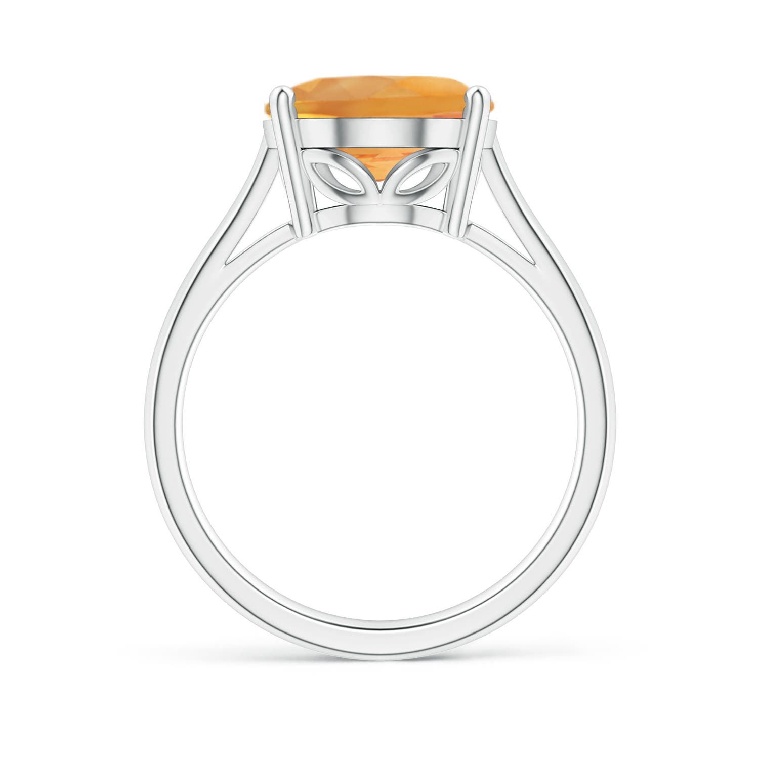 AA - Citrine / 4.1 CT / 14 KT White Gold