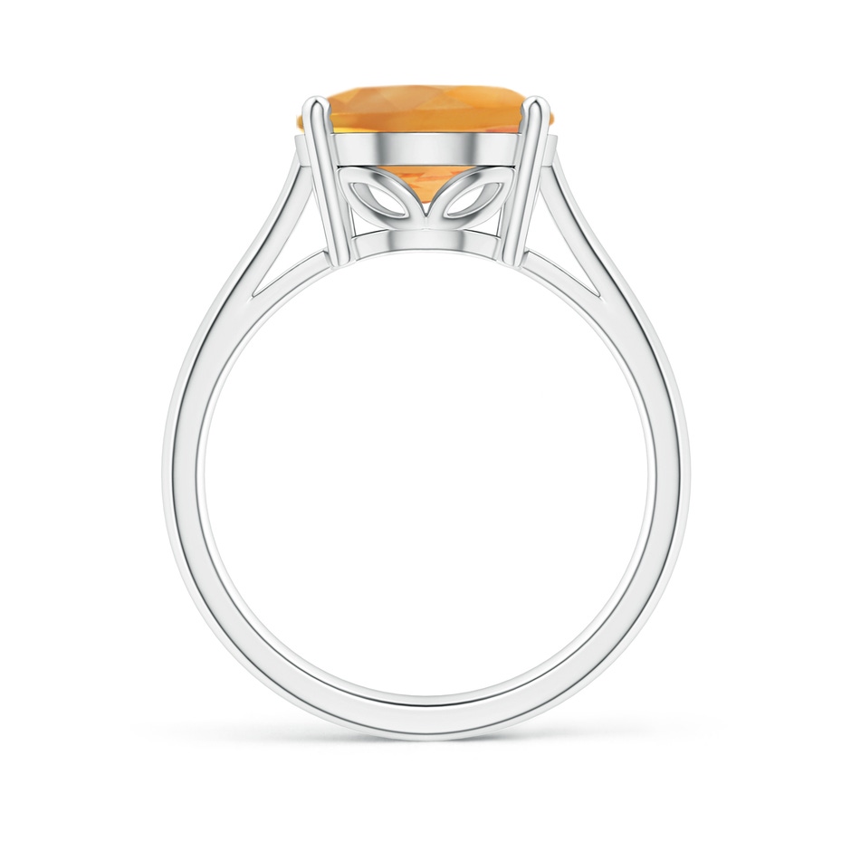 12x10mm AA Oval Solitaire Citrine Cocktail Ring in White Gold side 199