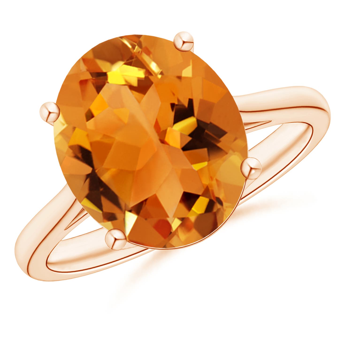 AAA - Citrine / 4.1 CT / 14 KT Rose Gold