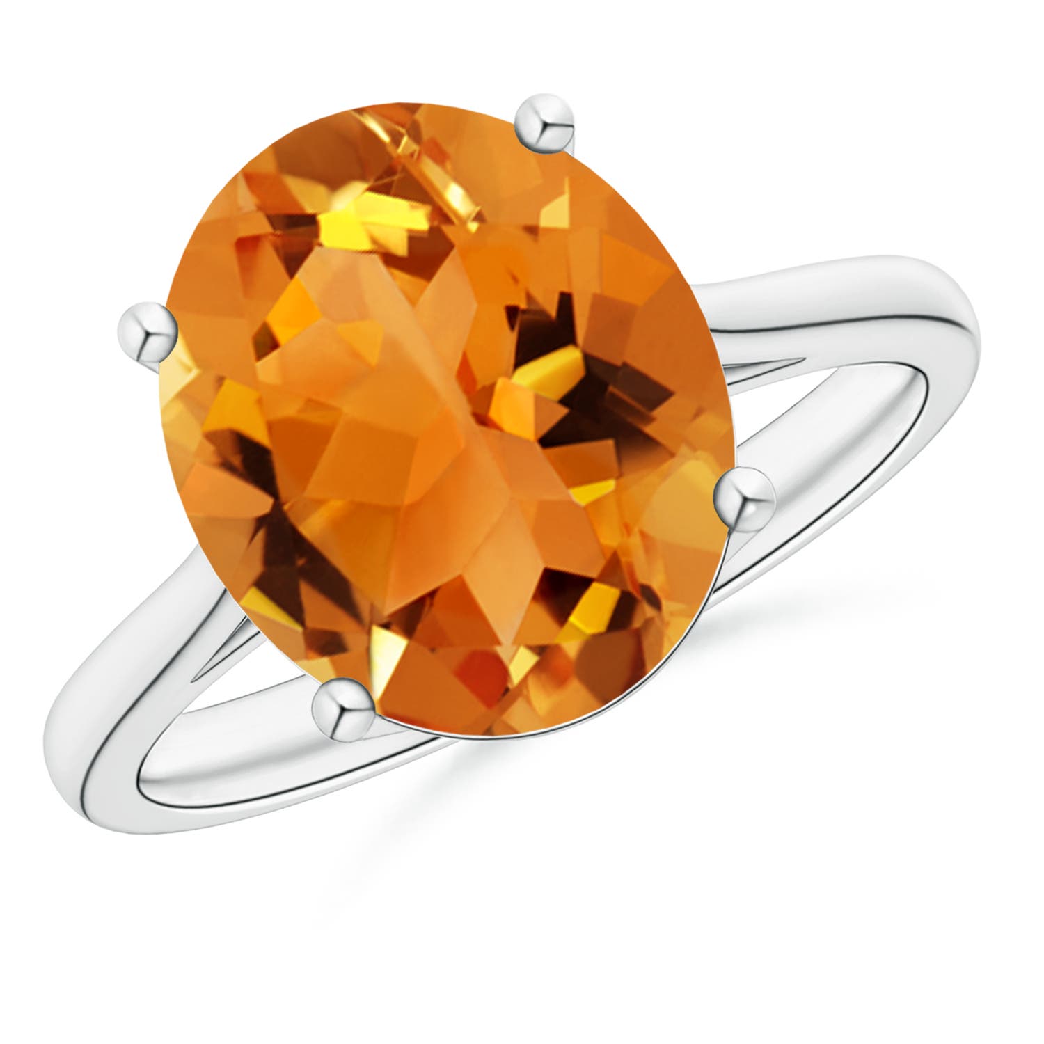 AAA - Citrine / 4.1 CT / 14 KT White Gold