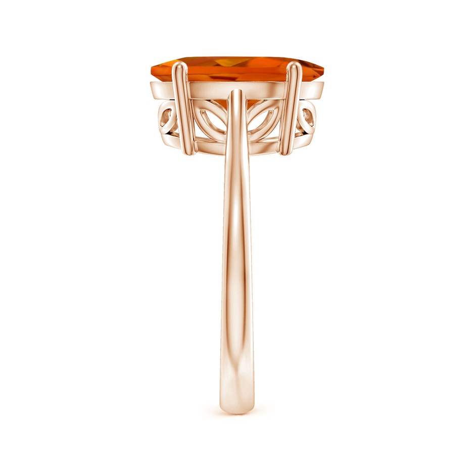 12x10mm AAAA Oval Solitaire Citrine Cocktail Ring in Rose Gold side 299