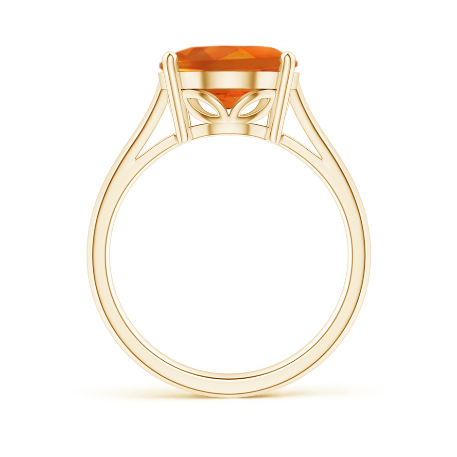 12x10mm AAAA Oval Solitaire Citrine Cocktail Ring in Yellow Gold side 199