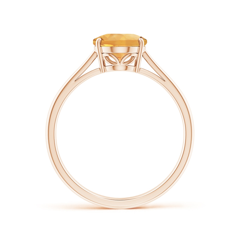 9x7mm A Oval Solitaire Citrine Cocktail Ring in Rose Gold side 199