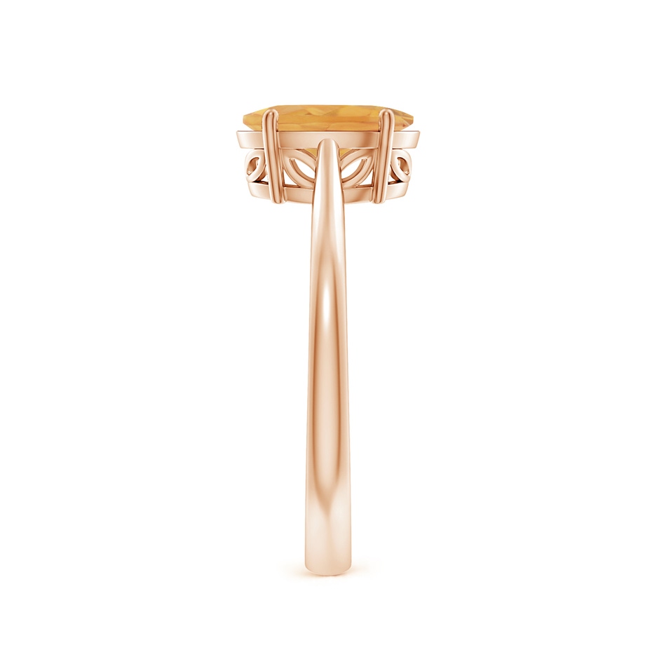 9x7mm A Oval Solitaire Citrine Cocktail Ring in Rose Gold side 299