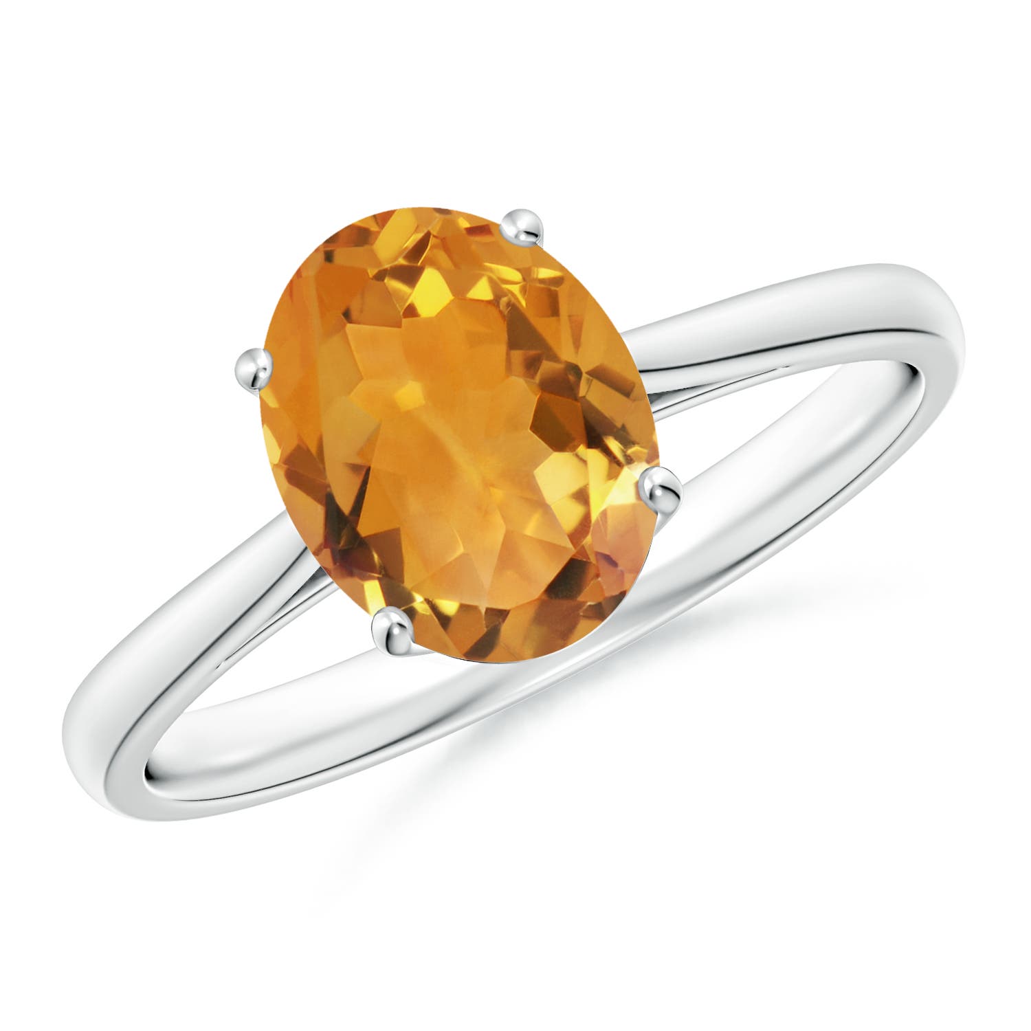 AA - Citrine / 1.65 CT / 14 KT White Gold