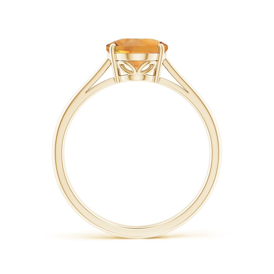 9x7mm AA Oval Solitaire Citrine Cocktail Ring in Yellow Gold side 199