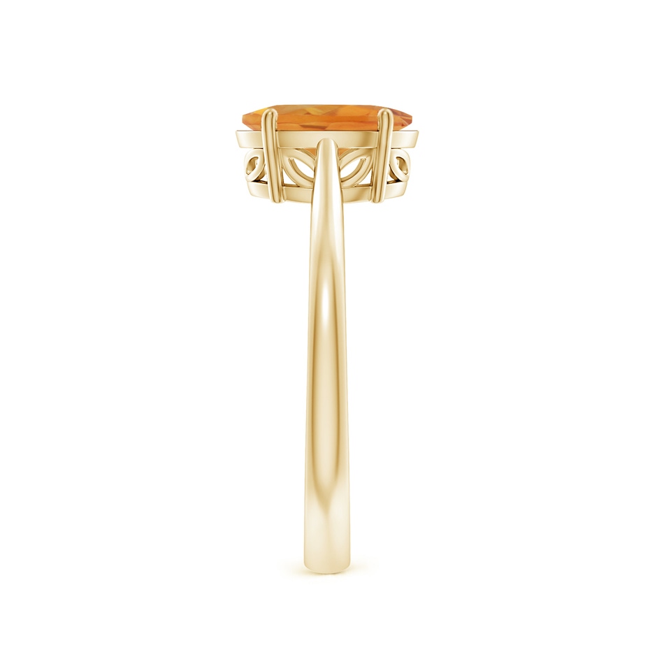 9x7mm AA Oval Solitaire Citrine Cocktail Ring in Yellow Gold side 299