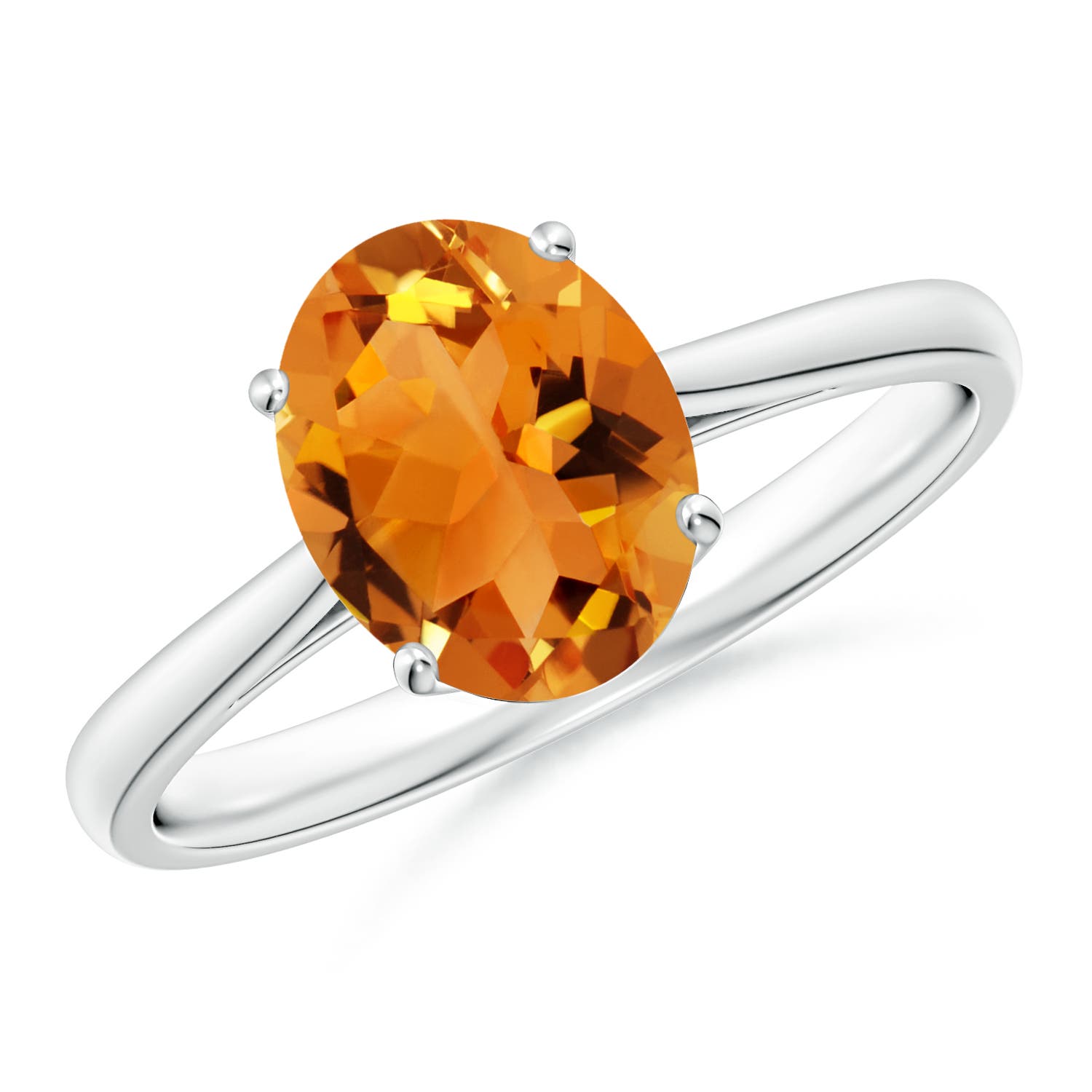 AAA - Citrine / 1.65 CT / 14 KT White Gold