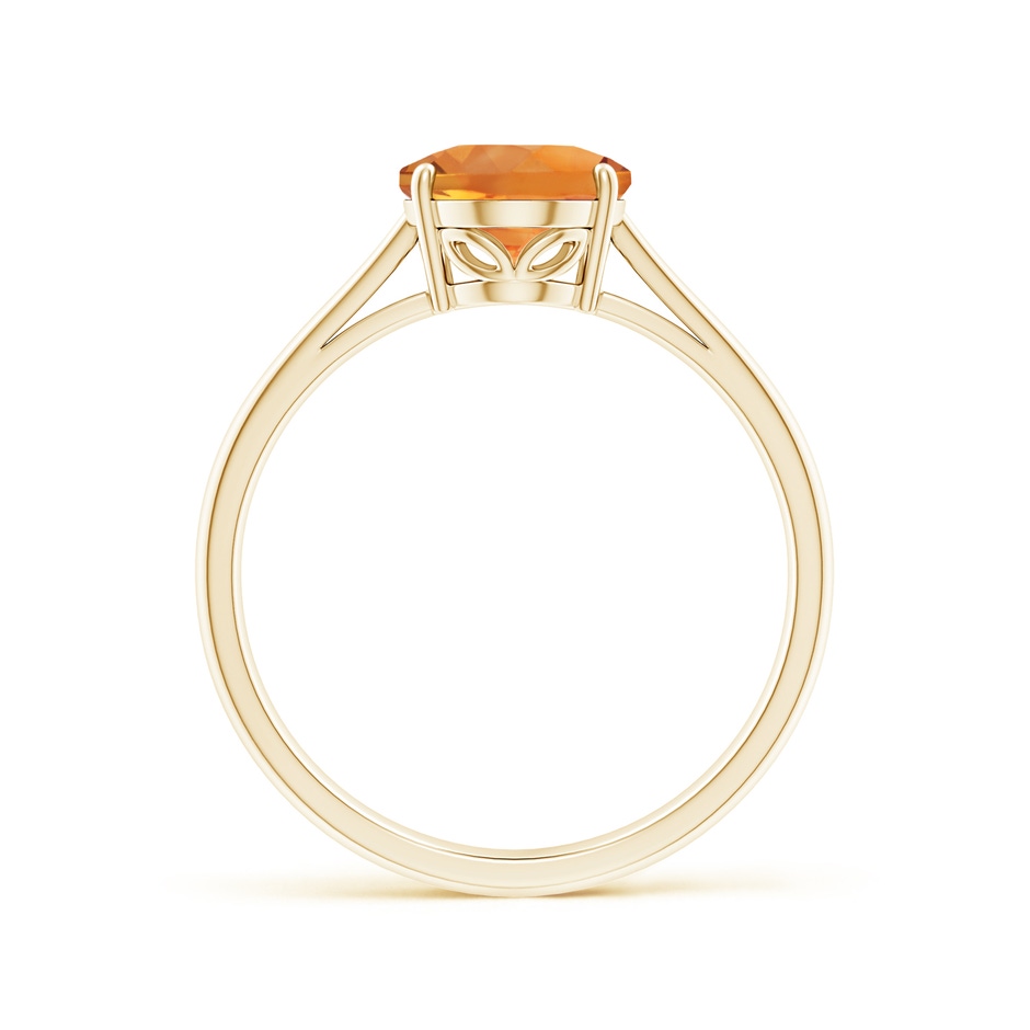 9x7mm AAA Oval Solitaire Citrine Cocktail Ring in Yellow Gold side 199